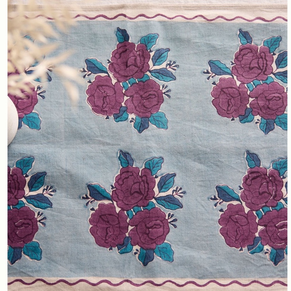Rosy‎ floral napkins pair of 2